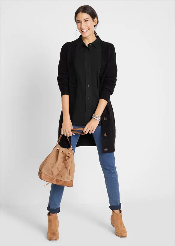 Chemisier long en jersey, bonprix