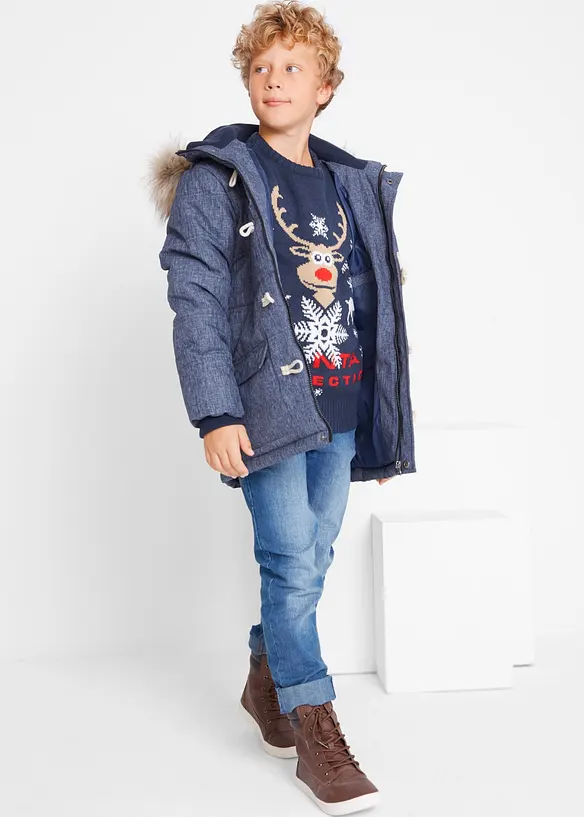 Pull de Noël en fine maille, bonprix