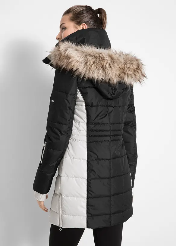Manteau outdoor imperméable avec bordure peluche, bonprix