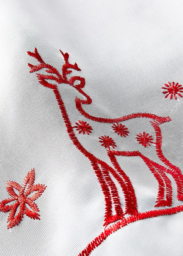 Brise-bise à broderie sapins de Noël, bonprix