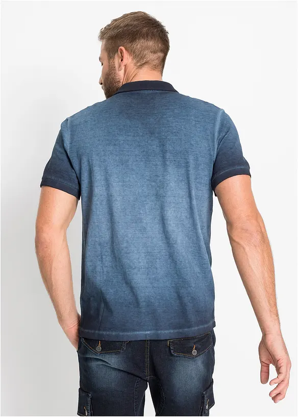 Polo en maille piquée à l’aspect délavé, bonprix