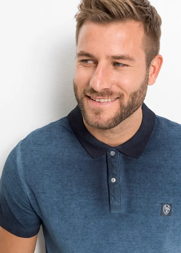 Polo en maille piquée à l’aspect délavé, bonprix