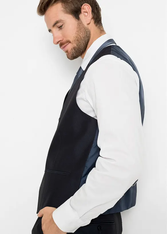 Costume 4 pièces regular avec gilet et cravate, bonprix