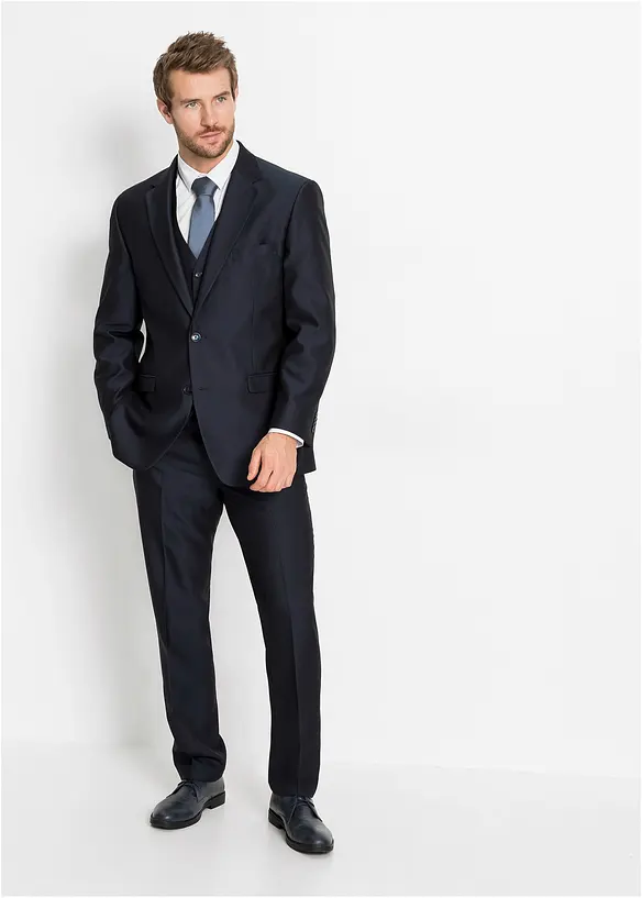 Costume 4 pièces regular avec gilet et cravate, bonprix