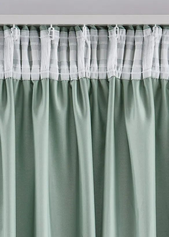 Lot de 2 rideaux en microfibre, bonprix