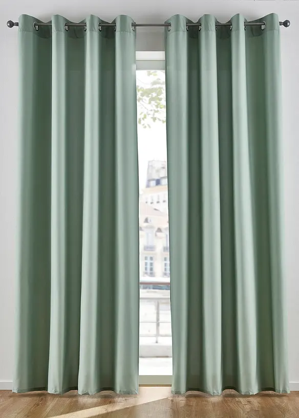 Lot de 2 rideaux en microfibre, bonprix