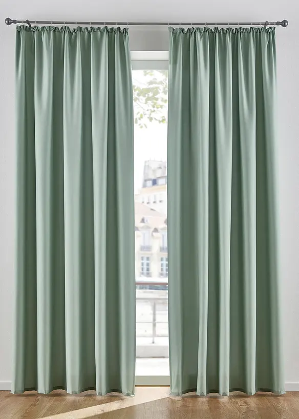 Lot de 2 rideaux en microfibre, bonprix