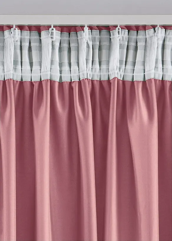 Lot de 2 rideaux en microfibre, bonprix