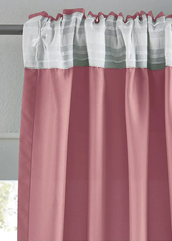 Lot de 2 rideaux en microfibre, bonprix