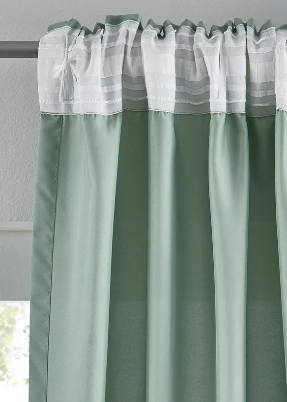 Lot de 2 rideaux en microfibre, bonprix