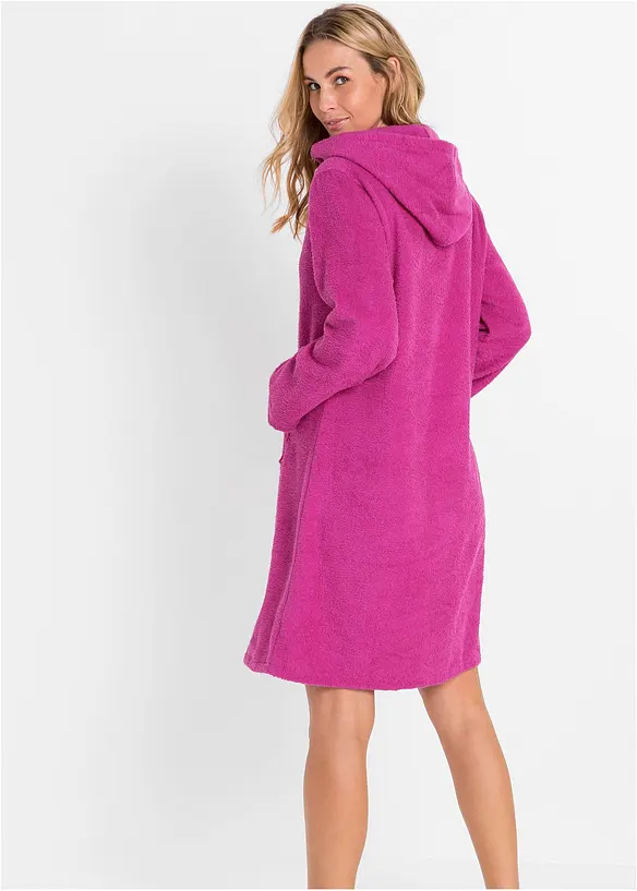 Peignoir en éponge de coton avec fermeture zippée, bonprix