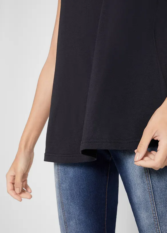 Top long avec encolure ronde, bonprix