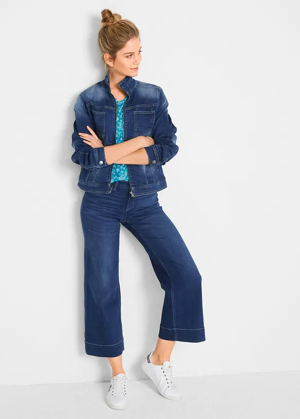 Jupe-culotte en jean ultra-doux, bonprix