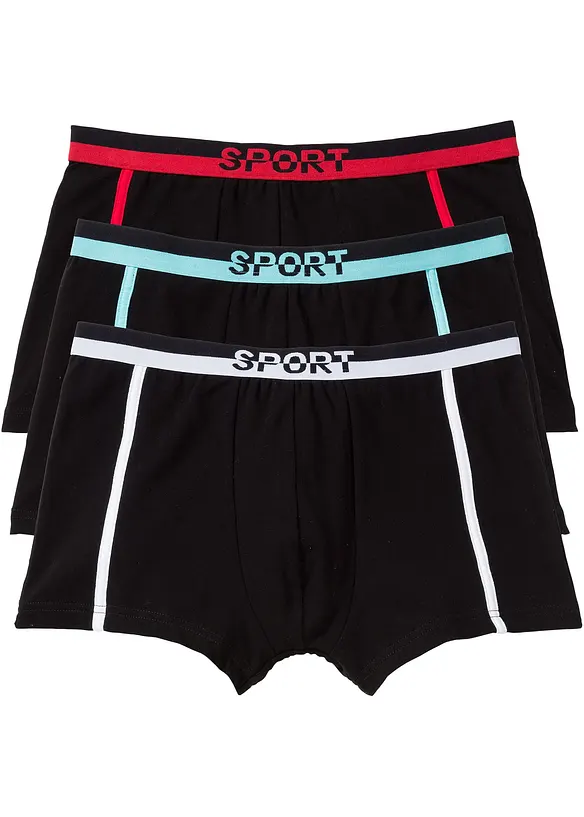 Lot de 3 boxers coton, bonprix
