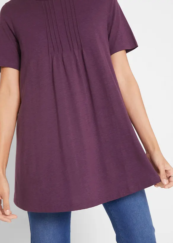 T-shirt évasé, manches courtes, bonprix