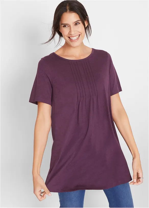 T-shirt évasé, manches courtes, bonprix