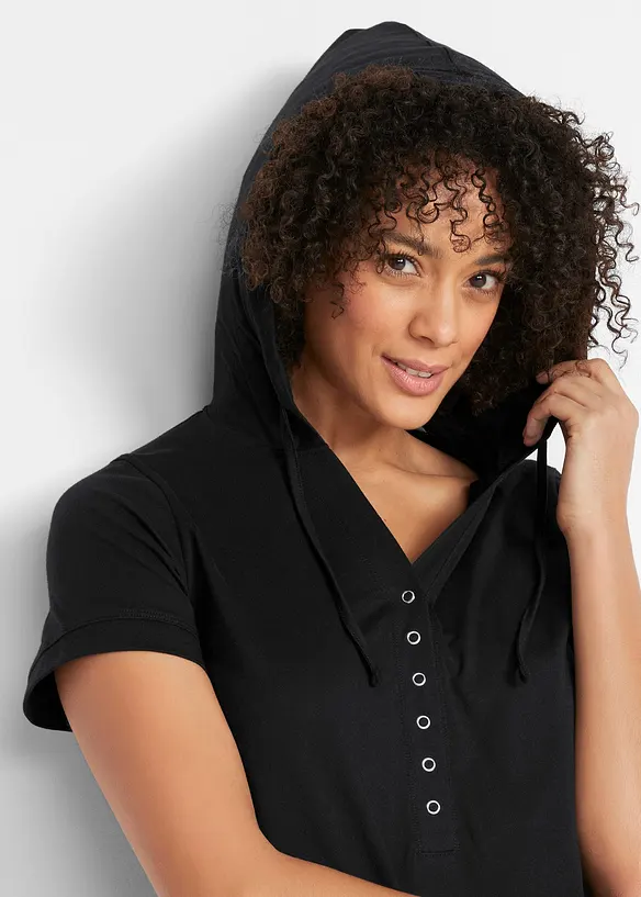 Robe T-shirt en coton, manches courtes, bonprix