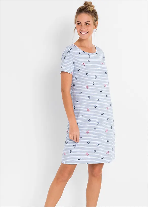 Chemise de nuit courte 100% coton, bonprix
