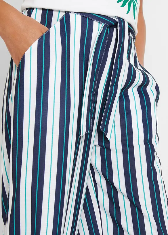 Pantalon palazzo à taille élastiquée, bonprix