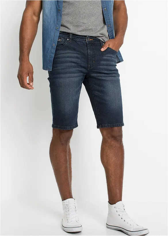 Bermuda en jean extensible, Slim, bonprix