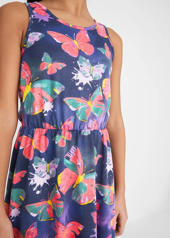 Robe en jersey, plus longue derrière, bonprix