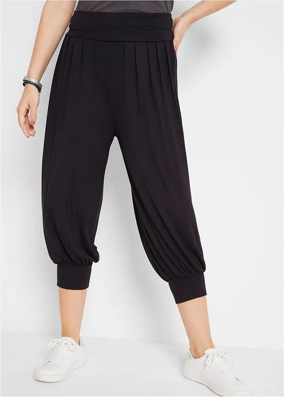 Pantalon sarouel en viscose douce et extensible, bonprix