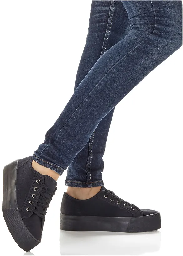 Tennis en toile &agrave; plateforme, bonprix