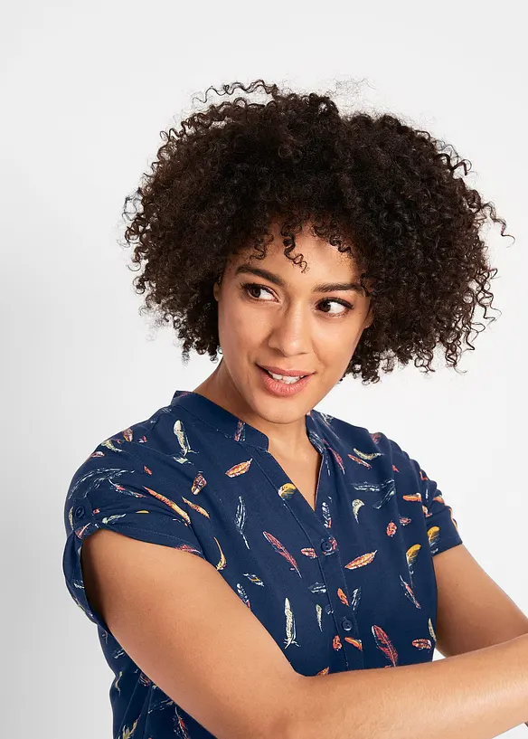 Chemisier manches courtes en viscose fluide, bonprix