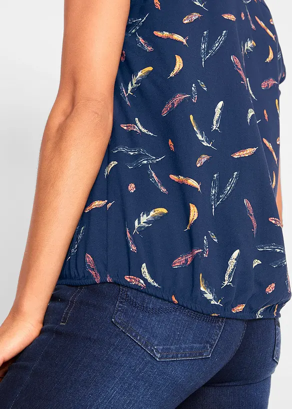 Chemisier manches courtes en viscose fluide, bonprix