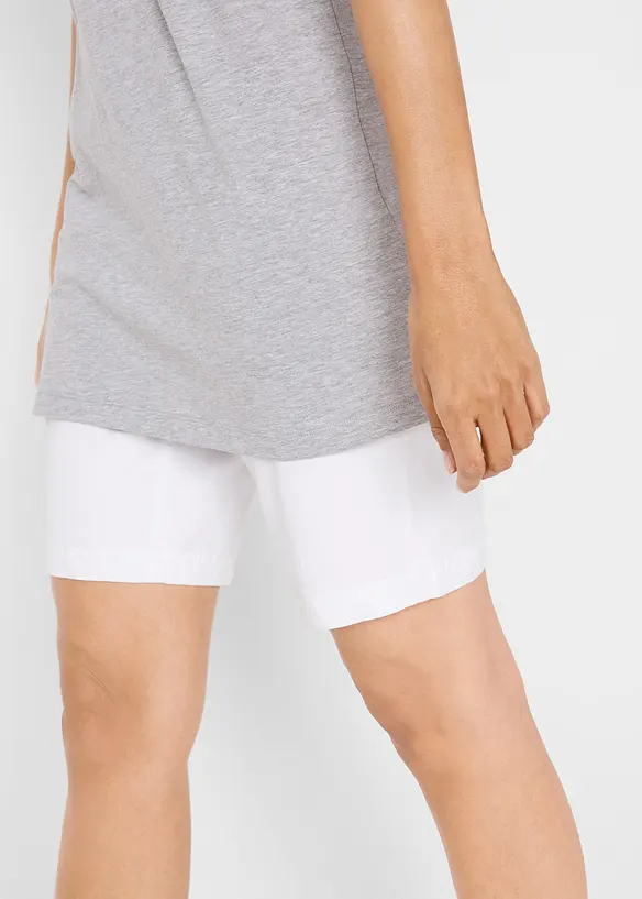 Lot de 2 T-shirts longs basiques, manches courtes, bonprix