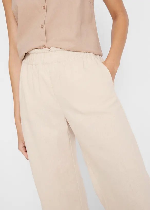 Jupe-culotte en lin, longueur mollet, bonprix