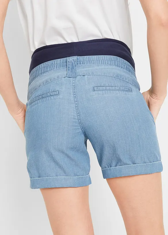 Short de grossesse léger en Lyocell et lin, bonprix