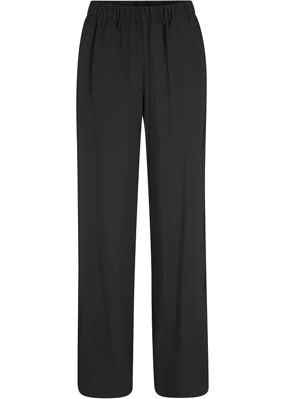 Pantalon en viscose avec taille élastiquée, bonprix