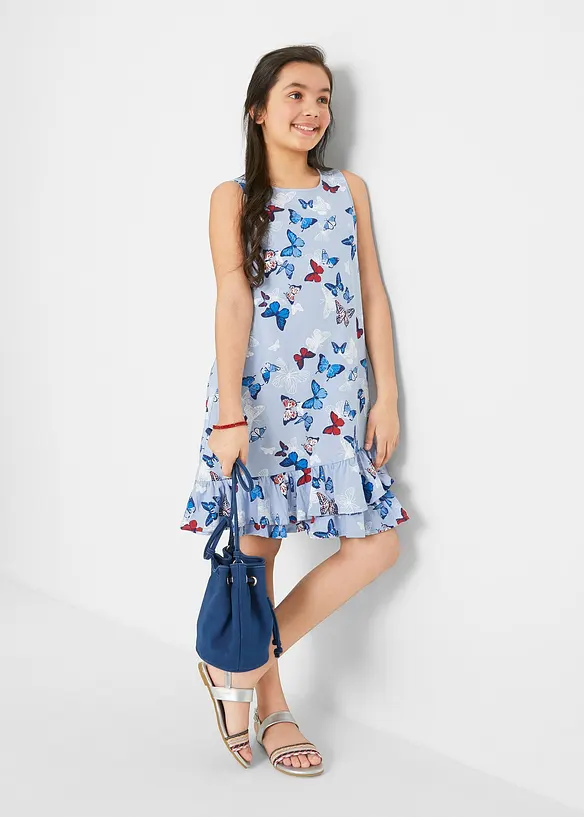 Robe volantée en jersey 100% coton, bonprix