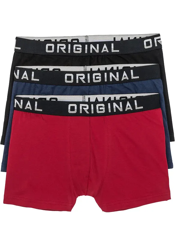 Lot de 3 boxers coton, bonprix