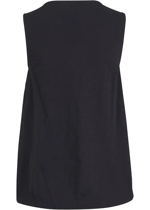 Top en coton style cache-c&oelig;ur &agrave; base &eacute;lastiqu&eacute;e, bonprix