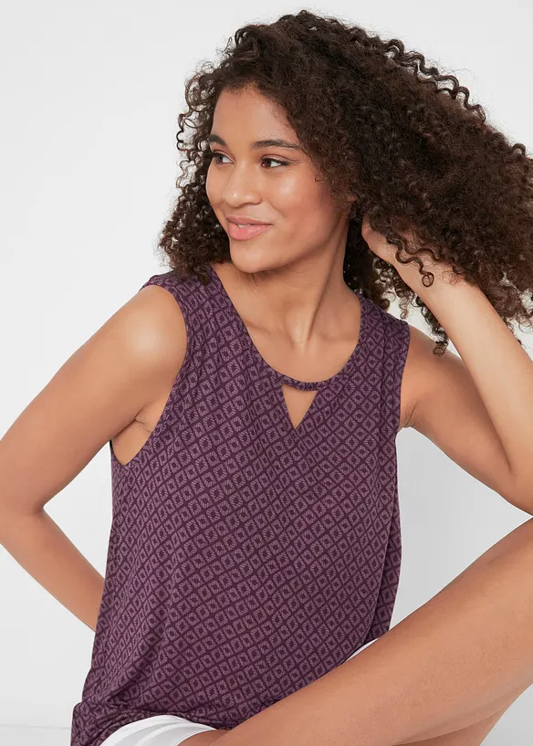 Top avec base élastiquée, bonprix