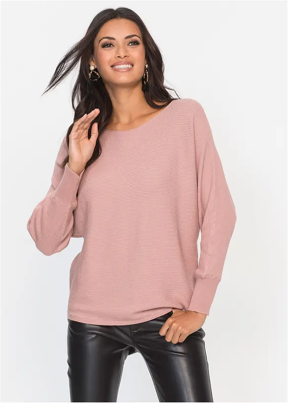 Pull oversize c&ocirc;tel&eacute;, bonprix