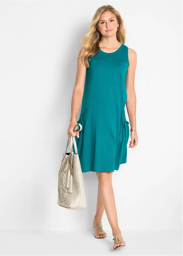 Robe en jersey coton avec poches, bonprix