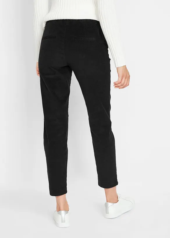 Pantalon en velours c&ocirc;tel&eacute;, taille &eacute;lastiqu&eacute;e, bonprix