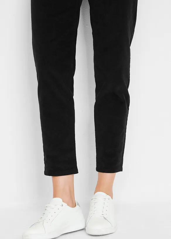 Pantalon en velours c&ocirc;tel&eacute;, taille &eacute;lastiqu&eacute;e, bonprix