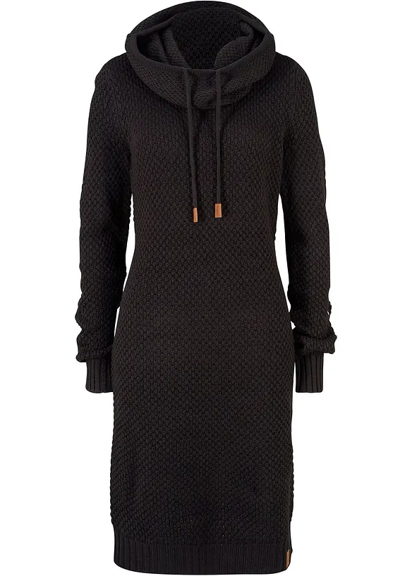 Robe en maille &agrave; col ch&acirc;le, bonprix