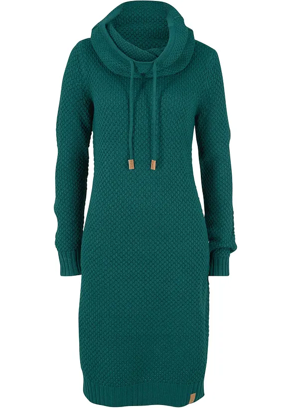 Robe en maille à col châle, bonprix