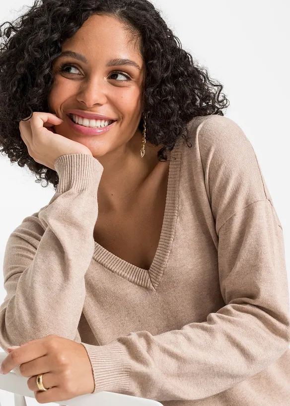 Pull oversize en viscose mélangée, bonprix