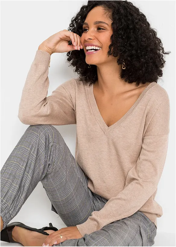 Pull oversize en viscose mélangée, bonprix