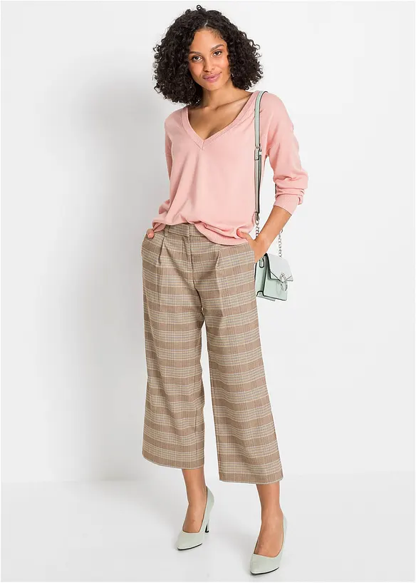 Pull oversize en viscose m&eacute;lang&eacute;e, bonprix