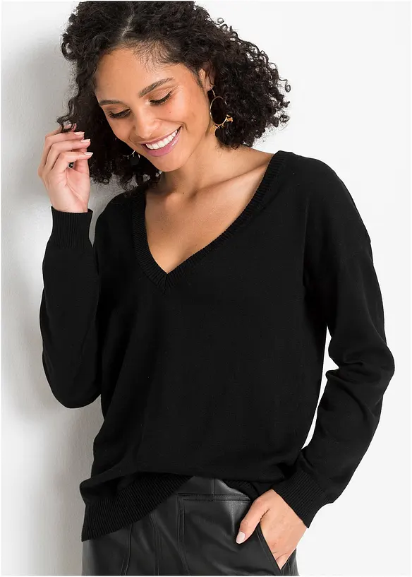Pull oversize en viscose mélangée, bonprix