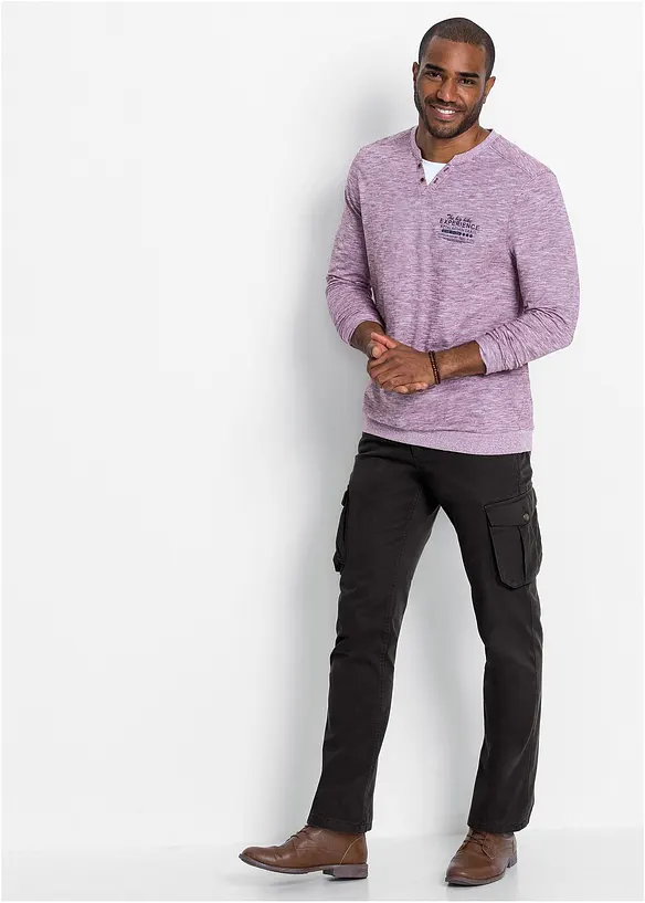 Pantalon cargo regular coupe confort, 100% coton, droit, bonprix