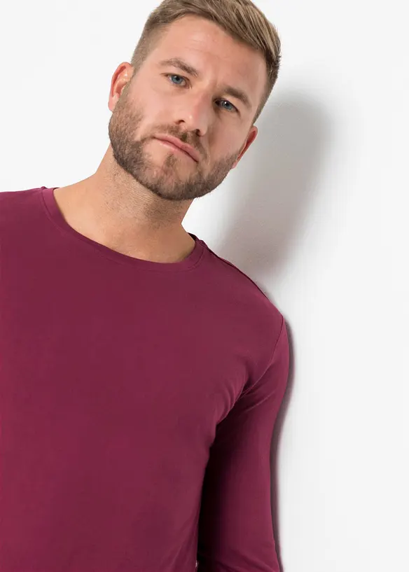 Lot de 3 T-shirts manches longues, bonprix