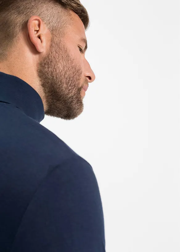 T-shirt manches longues à col roulé 100% coton, bonprix